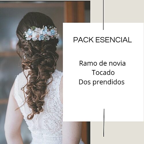 PACK NOVIA (Ramo +Tocado +2 prendidos)
